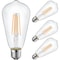 Energetic Lighting 60 Watt Equivalent, ST19 LED Filament, CRI 95, 5000K, Non-Dimmable light Bulb, E26 Base, 4PK YGA16A01-950 - alternate 1